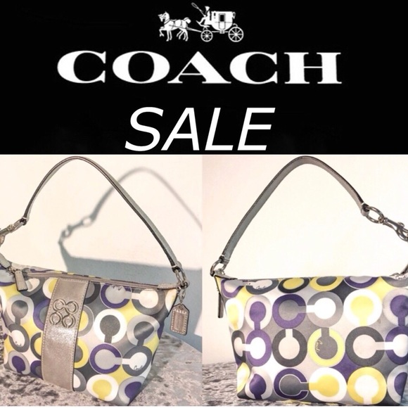 Coach Handbags - COACH SATEEN FABRIC TOTE